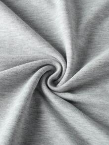 1pc Women's Casual Loose Fit English Print Pattern Crew Neck Sweatshirt, Versatile For Daily Wear, Autumn/Winter