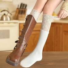 3/4 Pairs Of Women's Long Over-The-Knee Socks, Multi-Color Fashionable Plush Socks, Suitable For Matching Boots, Breathable Soft And Comfortable Stockings All Year Round