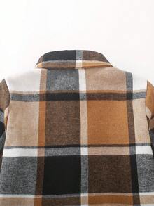 男童格子休闲长袖衬衫