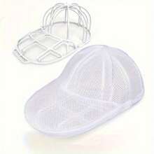 2pcs Washing Machine Hat Cleaner Cage, Hat Cleaner With Net Bag, Baseball Cap Hat Cleaner, Hat Cleaning Protector Cage, Drying Rack - Double-layer Hat Washing Rack + Hat Washing Bag - View 6