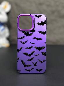 Black Bat Compatible With Apple Phone 16/13/12/14/15/11/ProMax/Pro/Plus/Xs Max/XS/X, Anti Wear Protection Transparent Soft Shell Advanced Sense Silicone Phone - 紫色 - 查看 3