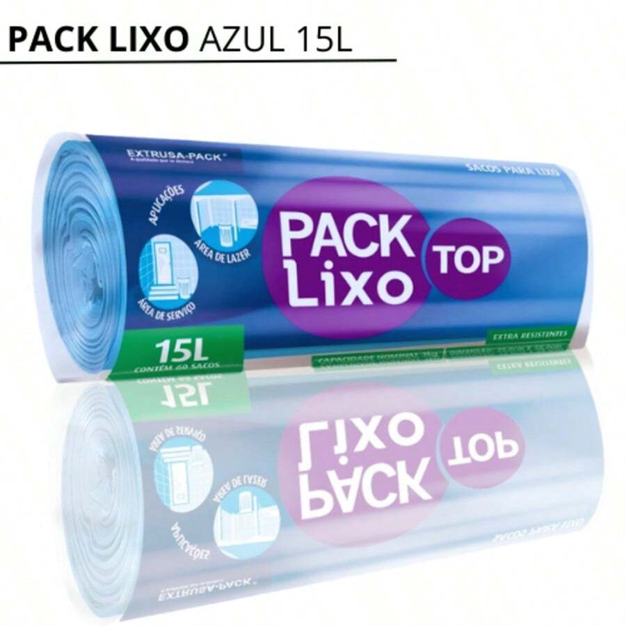 Blue Reinforced Garbage Bag Sizes 15, 30, 50 And 100 Liters - 藍色 15L - 查看 1