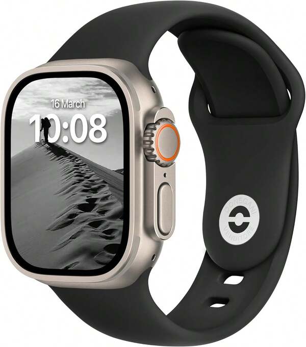 Smartwatch And Fitness Tracker Featuring A Starlight Aluminum Case And Starlight Sport Band, Supporting Fitness And Sleep Tracking, Collision Detection, And Heart Rate Monitoring, With Seven Additional Bands Included.