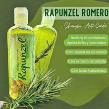 Kit 4 Pzas Rapunzel con Shampoo Acondicionador Tónico y Rimel Extracto Romero Artesanal, set cuidado capilar y maquillaje infantil o juvenil, formulación suave con extracto de romero, presentación artesanal, ideal para regalar, rutina de belleza y fortalecimiento del cabello - Verde Oliva - Ver 2