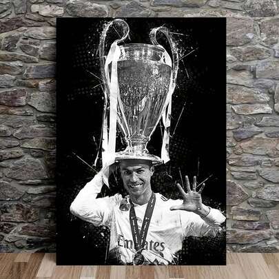 Póster de lona de fútbol, sin marco de 12x18 pulgadas, arte de pared para decoración de dormitorio y oficina, regalo, paisaje, perfecto para la decoración de la habitación