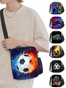 斜挎包，收纳包，足球主题设计斜挎包，适合学生、上班族、户外野餐等多种场合