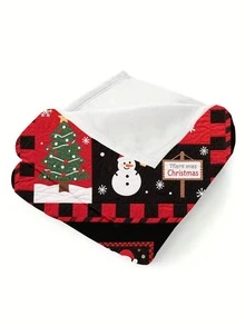1 Stück Weihnachtsmotiv Patchwork Muster Flanell Digital Bedruckte Decke, Geschenk für Familie und Freunde, Studentenwohnheim Decke, Klimaanlage Decke, warme und leichte Flanell Überwurf Decke, hochauflösender Digitaldruck, personalisierte Flanell Steppdecke, vielseitig einsetzbar, verschiedene Größen erhältlich, ganzjährig geeignet