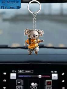 Ein Känguru mit Kopfhörern 2D Kristall Anhänger - lebendiges gelbes Outfit, lustiges Auto Accessoire. Perfekt für Zuhause, Rucksack, Schlüsselanhänger Dekoration. Ausgezeichnete Geschenkidee. Rucksack Dekoration | Süßes Design | Kristall Taschenlanyards mit ID-Halter Auto Accessoires Taschencharms