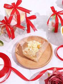 50 pezzi/20 pezzi Scatole regalo trasparenti con nastri, scatole in plastica PVC trasparente da 2,75 pollici + 2 pollici, scatole di imballaggio singolo per sapone, scatole regalo trasparenti con nastri per omaggi da festa, scatole di caramelle in plastica trasparente adatte per matrimoni, feste, compleanni, confezioni regalo, omaggi da festa, piccoli regali aziendali, bomboniere, decorazioni per compleanni, Natale, Ognissanti