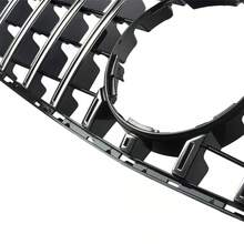 Auto-Fronthauben-Stoßstangengrill, Frontstoßstangengrill Einzellamellengrill Kompatibel für C-Klasse W205 2014-2018 Ersetzt Teile - Schwarz - Übersicht 6