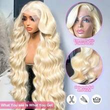 Body Wave 13x6 HD Transparent 613 Lace Frontal Human Hair Wig Honey Blonde Color Brazilian 13x4 Lace Front Wig For Women - S613 - 查看 7
