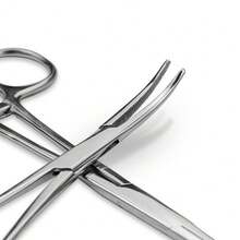 13厘米（5英寸）宠物美容院止血钳专业狗医院猫受伤工具家用不锈钢不锈钢彩色止血钳，直头电镀宠物耳毛脱毛钳，美容工具随机款式 - 彩色 - 查看 4