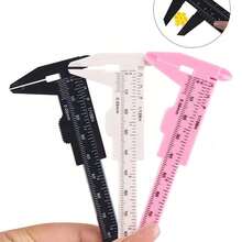 Portable 80mm Plastic Eyebrow Measuring Vernier Caliper Tattoo Microblading Caliper Ruler Permanent Makeup Measurement Tools - màu đen - Xem 3