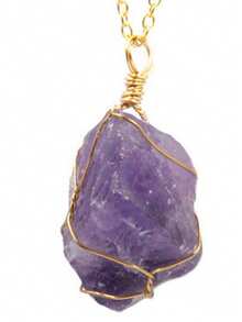 1pc Asymmetrical Quartz Wire Wrap Pendant Necklace, Healing Energy Jewelry Gift For Women