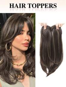 18 Inch Layered Synthetic Hair Topper For Women With Thinning Hair - Multicolor - View 17