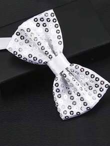 1pc Men's Suit Shirt Party Decoration Sequin Bow Tie - Multicolor - View 8