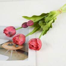 3 buc lalele artificiale la atingere reală, de înaltă calitate, fierbinți în Arabia Saudită, decorațiuni pentru casă, biroul hotelului, buchete de mireasă, decor pentru masă