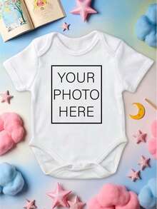 Personalised Kids Photo T-Shirt, Childrens Custom Photo Shirt, Your Own Photo Toddler Tee, Personalized Picture Youth Sweatshirt, Custom Photo Printed Birthday Gift. - White - View 2
