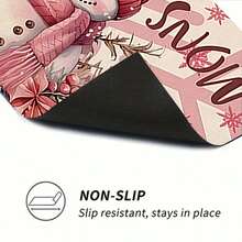 1 pièce Tapis de séchage de vaisselle de cuisine avec imprimé bonhomme de neige de Noël, super absorbant, cache les taches, tapis de séchage de vaisselle avec dos en caoutchouc, tapis polyvalent pour machine à café, plan de travail de cuisine, égouttoir à vaisselle