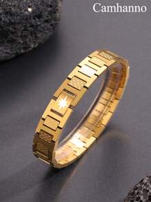 Camhanno 1PC Simple, Stylish And Unique Stainless Steel North Star Bracelet, Suitable For Women's Daily Or Special Occasions, Leisure, Weddings, Stackable Jewelry, Daily Gatherings, Christmas, Christmas Gifts