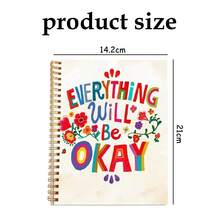 1 Inspirierendes Zitat Notizbuch, 14,2*21cm, 50 Seiten, gemischtes Blumenmuster, liniertes Papier Tagebuch, geeignet zum Schreiben, Journaling, Bibelstudium, Bürobedarf, Geburtstags- und Weihnachtsgeschenke