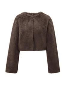 Vaiaye Women's Autumn Elegant Loose Casual Long Sleeve Thick Warm Fur Coat, Suitable For Daily, Street, And Formal Occasions