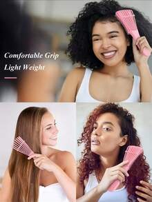 1 lược gỡ rối giúp tóc mượt mà, lược răng thưa với chất liệu bền chắc. Nhẹ nhàng gỡ rối tóc xoăn, tóc ướt hoặc tóc khô một cách dễ dàng. Cần thiết cho việc tạo kiểu tóc tại nhà, chăm sóc tóc sau khi tắm và cho các chuyên gia làm tóc tại salon. Được thiết kế cho quy trình chăm sóc tóc của người lớn. - Nhiều màu - Xem 6