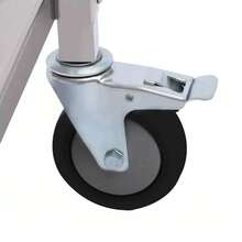 YUNRUX 3 Tier Stainless Steel Service Trolley, Kitchen Trolley, Food Trolley With Brake