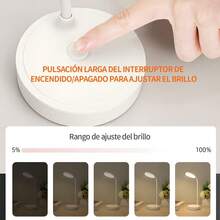 EstiloTendenciaLampara De Escritorio LED, LáMpara De Oficina Mesa, 360 °   Ajustable, Luz De Lectura Recargable, 3 Modos De IluminacióN, AtenuacióN TáCtil, ProteccióN Ocular, Para Trabajar, Estudiar, Leer, EscribirCalidad PremiumVersióN Mejorada - B - Ver 3