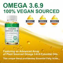 B BEWORTHS 2000mg Omega 3, 6, 9 Supplement - Hypoallergenic, Supports Cardiovascular, Liver, Brain, Muscle, Light Beige, Emotional Health, Highly Purified Omega, 120 Softgels - Trang phục xanh mới - Xem 4