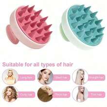 1pc Head Massager Hairbrush For Scalp Care, Super Soft Silicone Scalp Massager, Designed For Deep Cleaning, Dandruff Removal And Hair Growth, Suitable For Men And Women, Macaron Color, Dry And Wet Use, Suitable For Home, Dorm, Travel, Salon, Pet Grooming,Hair Accessories ,Comb Hair ,Hair Styling Tools - Multicolor - View 29