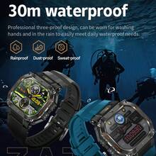 2025 New Outdoor Sports Smart Watch, Featuring Scaled Strap Design, Suitable For Men And Women, 1.75" IPS HD Large Screen 360*360, Flashlight, 30M Waterproof, Wireless Calling, 100+ Sports Modes, 24-Hour Tracking, Smart Voice Assistant, Customizable Dial, Music & Photo Control, 480mAh Battery, Compatible With Android/IOS, Suitable For Daily Sports, Gatherings, Birthdays And Gifts