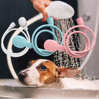 1pc Multifunctional Faucet Extender With Shower Head, Total Length 51.57 Inches, Easy-To-Use Hair Washing Adapter, Bathing And Shower Head, Simple And Quick Pet Bathing Connector, Home Bathroom Decor, Autumn Decor