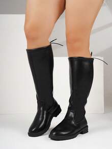 Wide Calf Winter New Women's Over-The-Knee Boots, Fashion Loose Version Plus Size Black Versatile Boots For Wide, Thick Feet And High Instep - Black - View 3