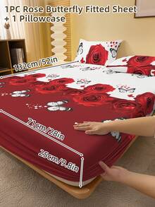 2/3 Pcs Printed Fitted Sheet Set, Bedding, Bed Sheet Set, Soft And Comfortable Bedding, Room Decor, Mother's Day Decor, Skin-Friendly Bed Cover Set For All Season, Domitory Bedding Set, Mattress Protector For Bedroom, Mother's Day Gift, Fits For Twin Full King Queen Size Bed, 1 Fitted Sheet And 2 Pillowcases, Back School Bedding, Machine Washable - 彩色 - 查看 39