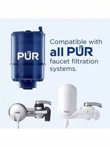 PUR PLUS Faucet Mount Replacement Filter 4-Pack, Genuine PUR Filter, 3-In-1 Powerful, Natural Mineral Filtration, Lead Removal, 1-Year Value, Blue (RF99994) - 橄欖綠 - 查看 5