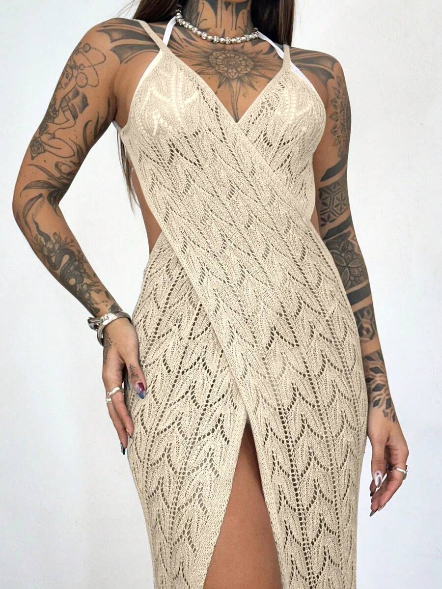Beach Cover-Up, Pool, Lace, Knit, Summer, Vacation Dress - Cát - Xem 1