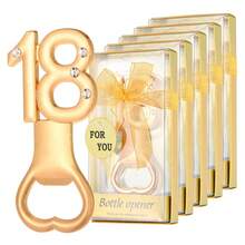 Mở nắp chai vàng 15, 16, 18, 21, thích hợp làm quà tặng hoặc quà lưu niệm cho tiệc sinh nhật lần thứ 15, 16, 18, 21, phổ biến nhất cho tiệc kỷ niệm ngày cưới lần thứ 18, tiệc theo chủ đề vàng, đồ trang trí tiệc, quà tặng tiệc, tiệc gia đình, quà tặng chị em, quà tặng vui nhộn cho bạn bè - Vàng - Xem 9