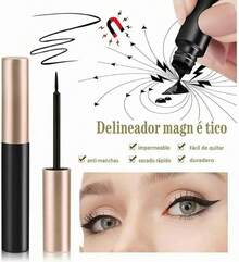 5 Pairs Magnetic False Eyelashes With 2 Eyeliners And Tweezers, 3D Natural Mink False Eyelash Set And Matte Eyeliner Pencil, Self-Adhesive With Magnet, Waterproof And Reusable - màu đen - Xem 5