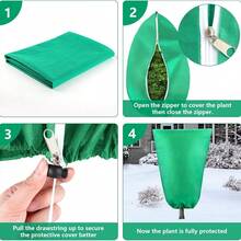 2Packs Large Plant Frost Protection Covers With Zipper - Extra Thick Winter Frost Blankets For Trees & Shrubs