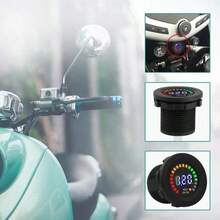 Voltímetro Digital 12V LED para Automóvil, Medidor de Voltaje Automotriz Digital para Auto, Indicador de Voltaje Digital para Coche, Motocicleta, Camión, Barco, RV, Negro - Blanco - Ver 4