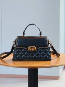 Geantă de mână de lux pentru femei, la modă și elegantă, 2025, nouă, cu design hardware rafinat, geantă cu lanț matlasat de înaltă calitate, geantă de umăr și crossbody versatilă, de mare capacitate, pentru serviciu