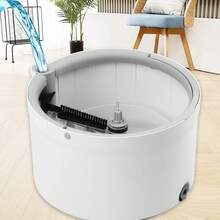 Spin Mop And Bucket Floor Cleaning System,Self Wringing 360° Rotating Clean Mop Head And Bucket Set For Hardwood Tile Marble Floors - 白色 - 查看 4