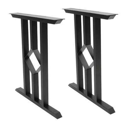 OUKANING Metal Table Legs, Coffee Table Removable Decorative Legs Steel Legs,2PCS Table Legs, 28.5" Heavy Duty Desk Legs,