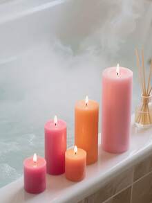 European Classic Ivory White Cylindrical Candle / Heart-Tip Pillar Candle, Scented Candle, Multiple Sizes Available, Ideal For Wedding Decor, Home Decoration, Festivals, Birthday Parties, Proposal Settings, Photo Props, Church Prayers, Romantic Candlelit Dinners, Women's Candle Gifts, Illumination Candles