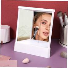 Makeup Vanity Mirror True Mirror Non Reversing Double Sided Magnifying Side Inverted Standing For Vanity