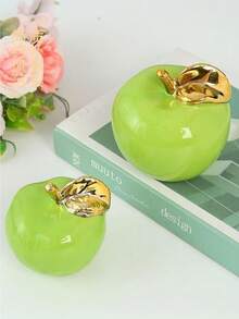 1 pièce Décoration de pomme en céramique pour Noël, décoration de bureau et de salon pour la maison. Artisanat parfait pour la vitrine de magasin et cadeau de Noël surprenant