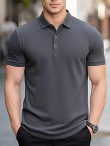 1pc Men's Business POLO Shirt - Suitable For Workplace Attire