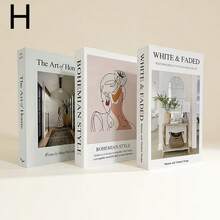 3 Peças de Livros Decorativos Dobráveis, Livros Decorativos Minimalistas para Casa, Escritório, Showroom