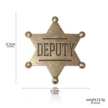 Distintivo dello sceriffo, decorazione da festa da cowboy, il miglior regalo per feste di Natale per gli amici